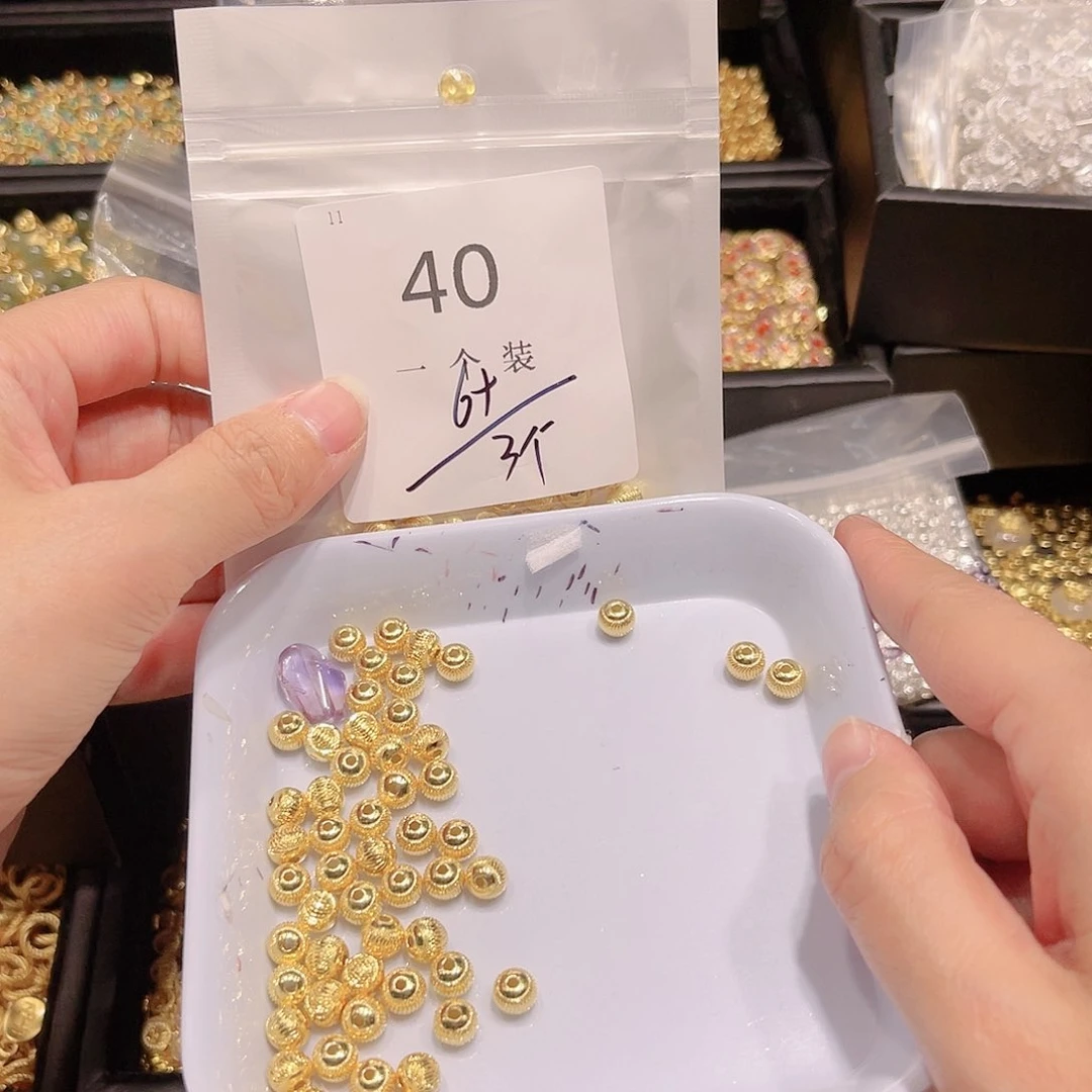 紫晶珠宝半成品银S925镀金镶嵌40