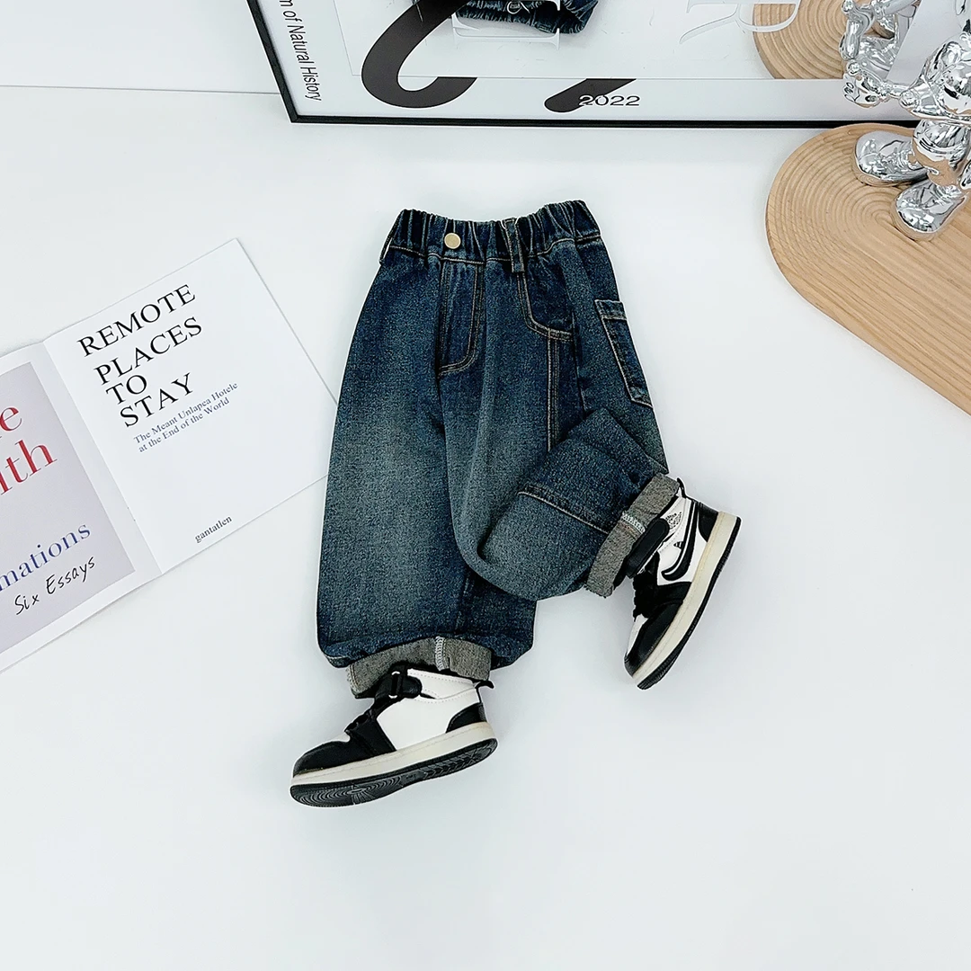 男童裤子春秋款儿童牛仔裤2025秋新款秋装 FB25240 悠悠童话童装