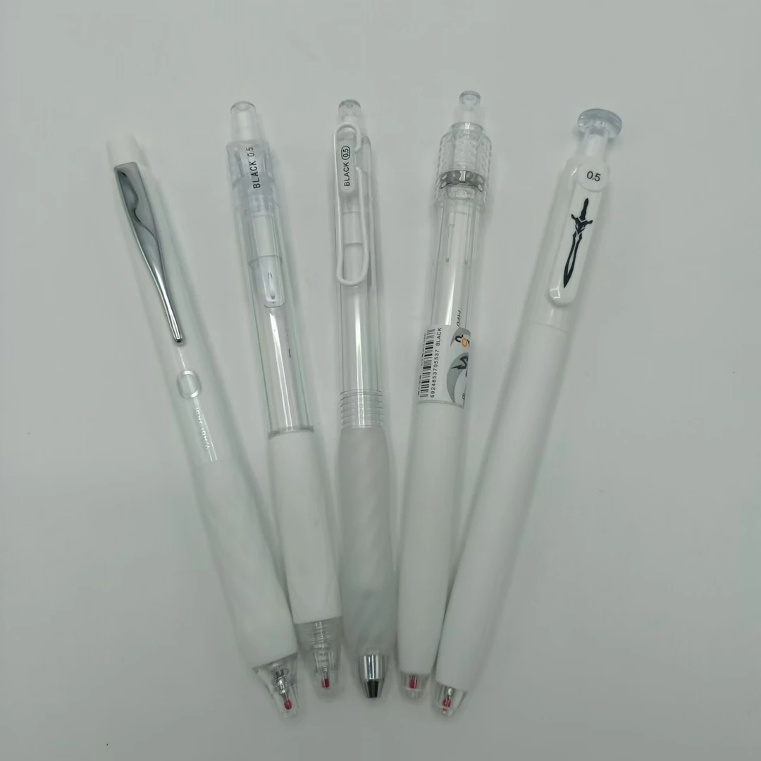 【黑墨5支】白杆东米系侘寂,亮剑,低重心,转转笔,小白笔-掉蜡不售后