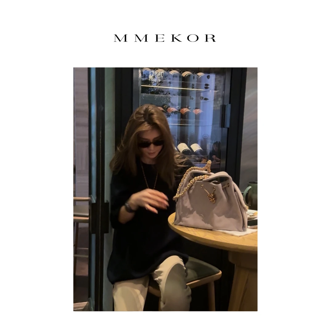 MMEKOR“广岛之恋”T恤 2025新款秋款静奢老钱风百搭短袖 30001