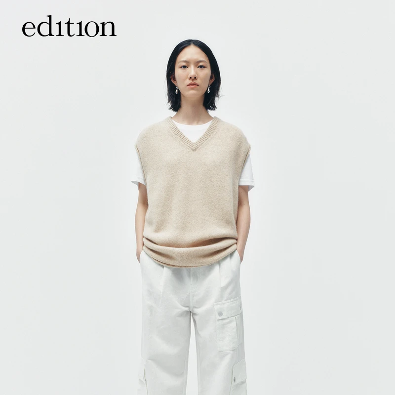 【赵老板专属】E+云朵系列edition牦牛绒卷边毛衣马甲#EBD3SWT016