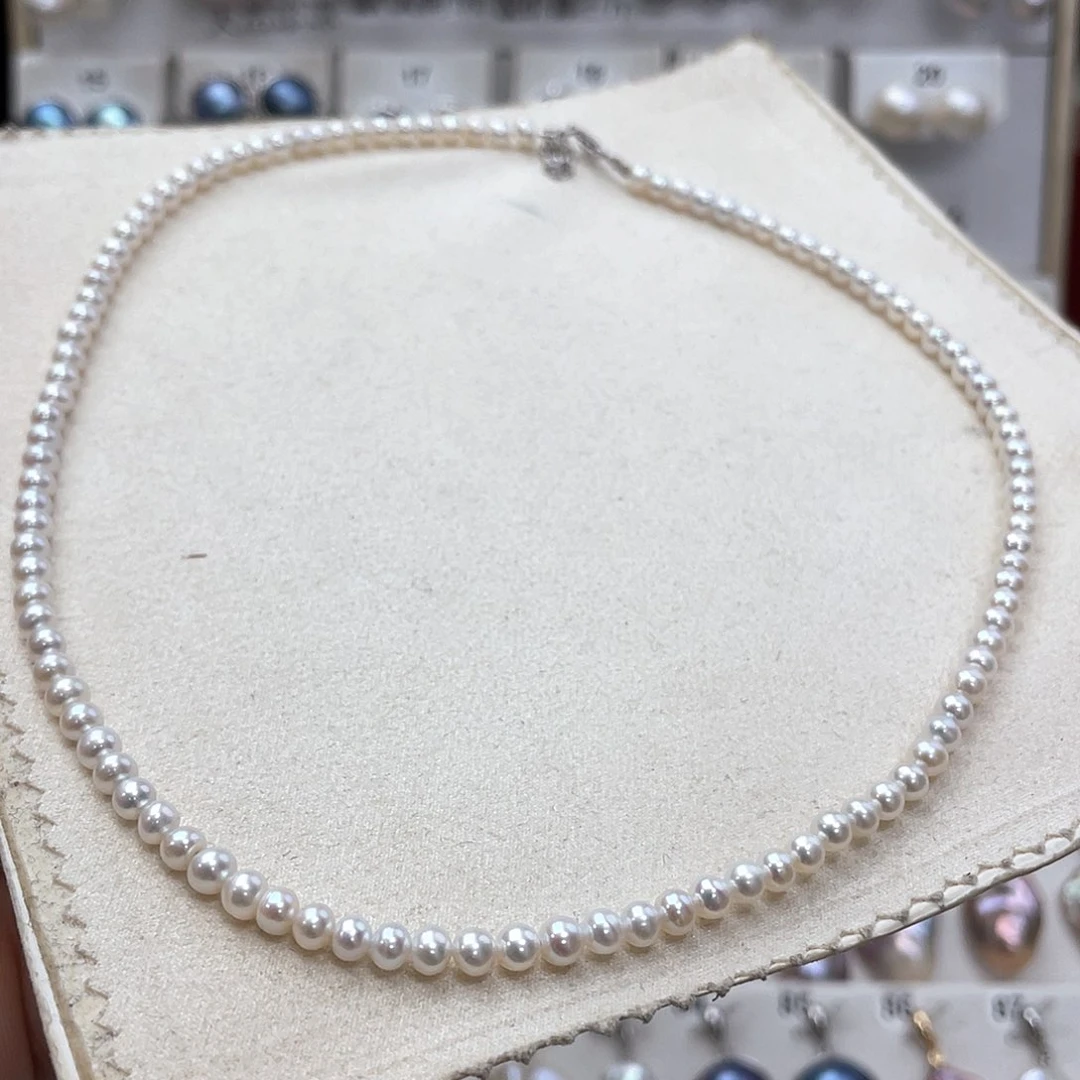 淡水珍珠颈饰银S925镶嵌