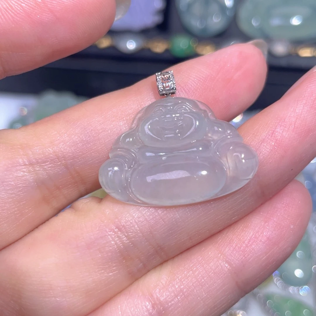 颈饰18K金镶嵌翡翠翡翠