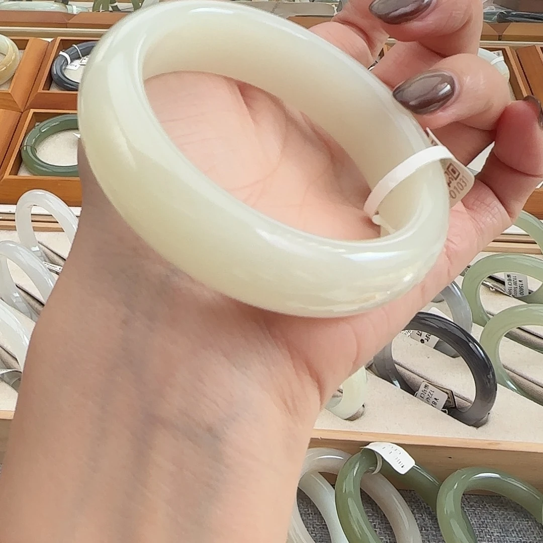 和田玉未镶嵌手镯58-59