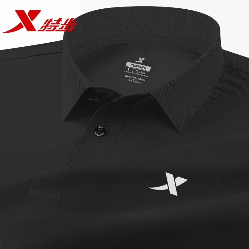 特步运动polo衫男士有领t恤2026夏季新款宽松透气速干休闲保罗衫