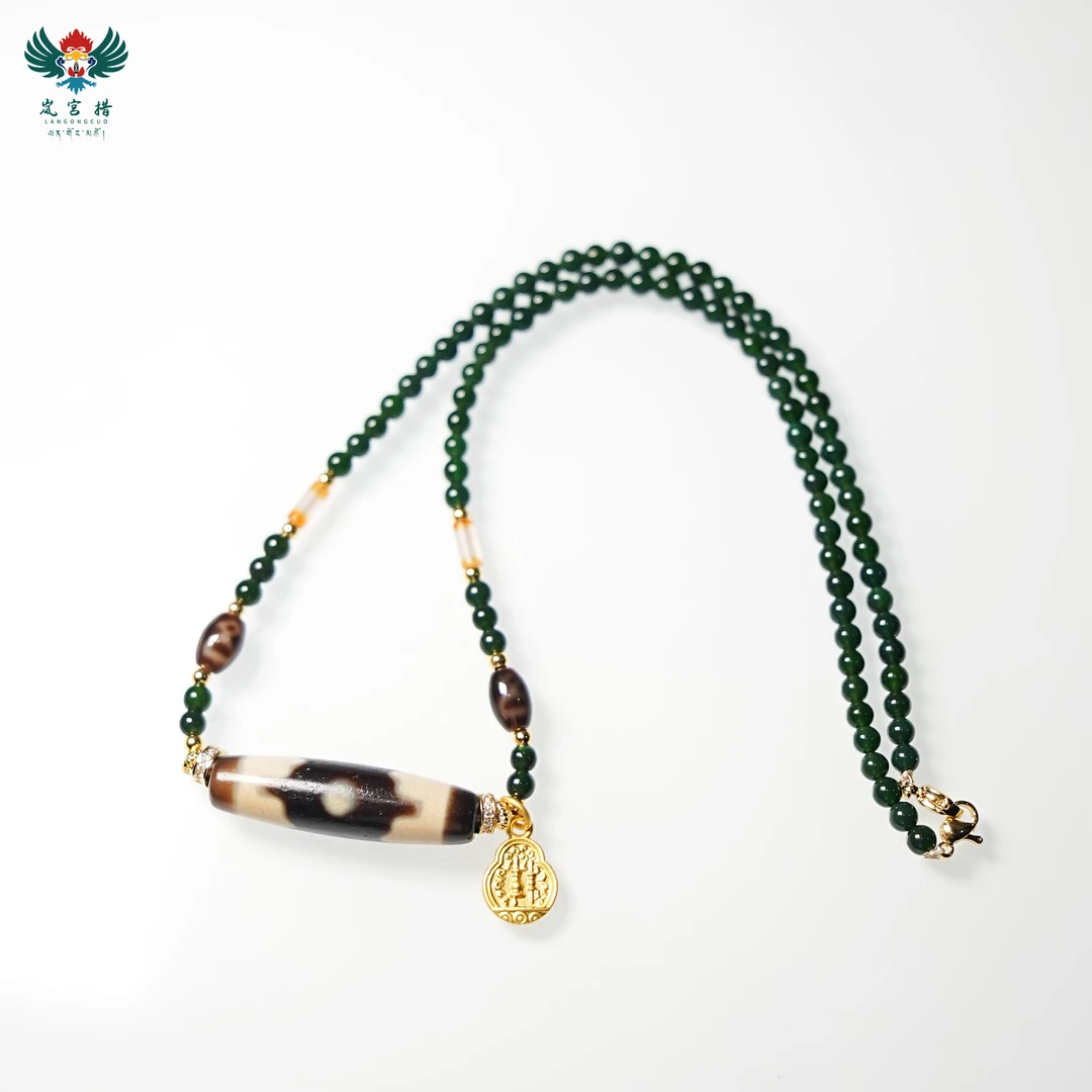 岚宫措｜坛城三眼项链 G049