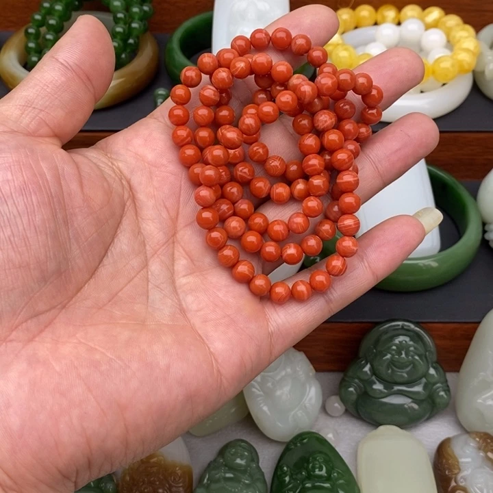 细***月南红玛瑙未镶嵌项链