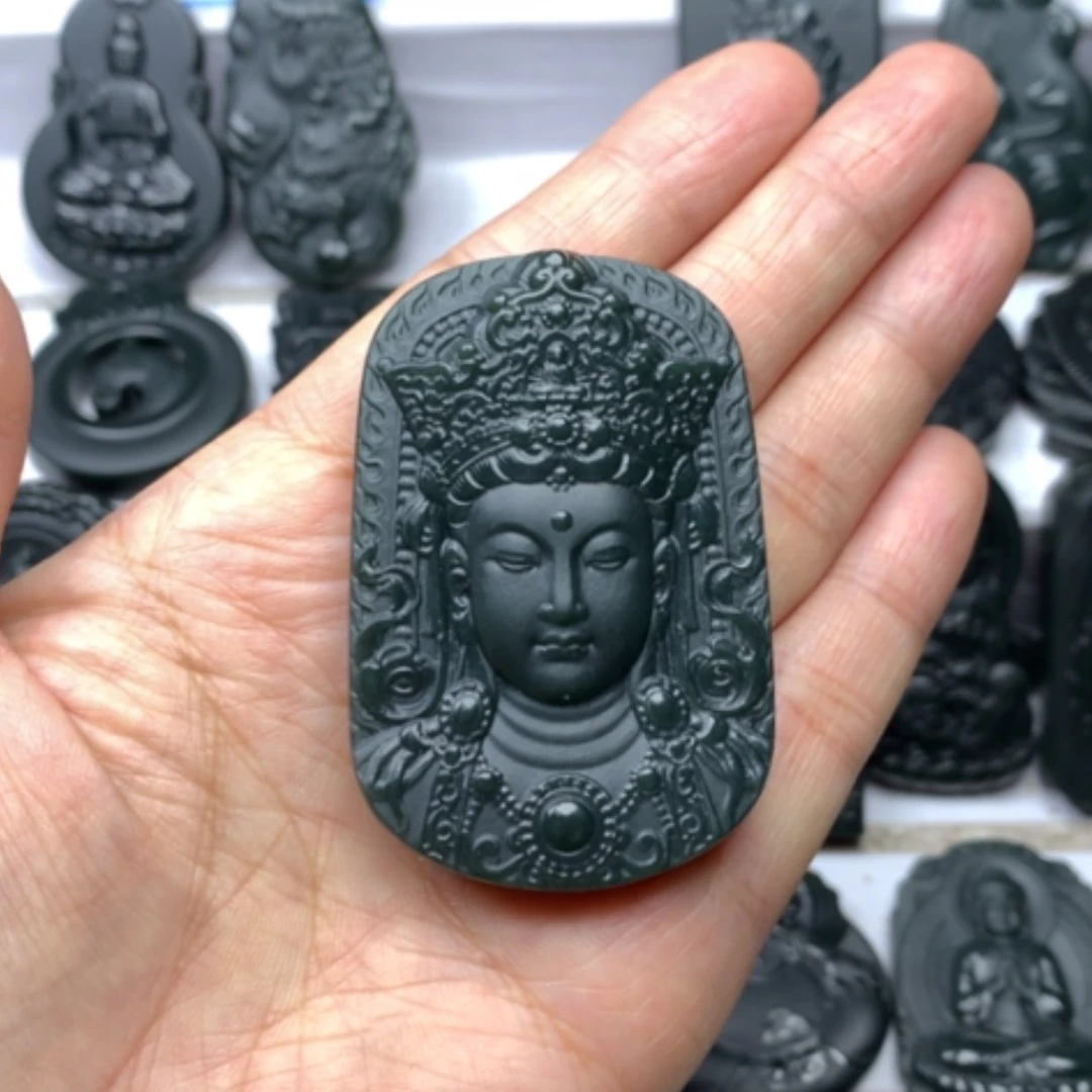 【闪购商品】颈饰未镶嵌和田玉双面雕刻