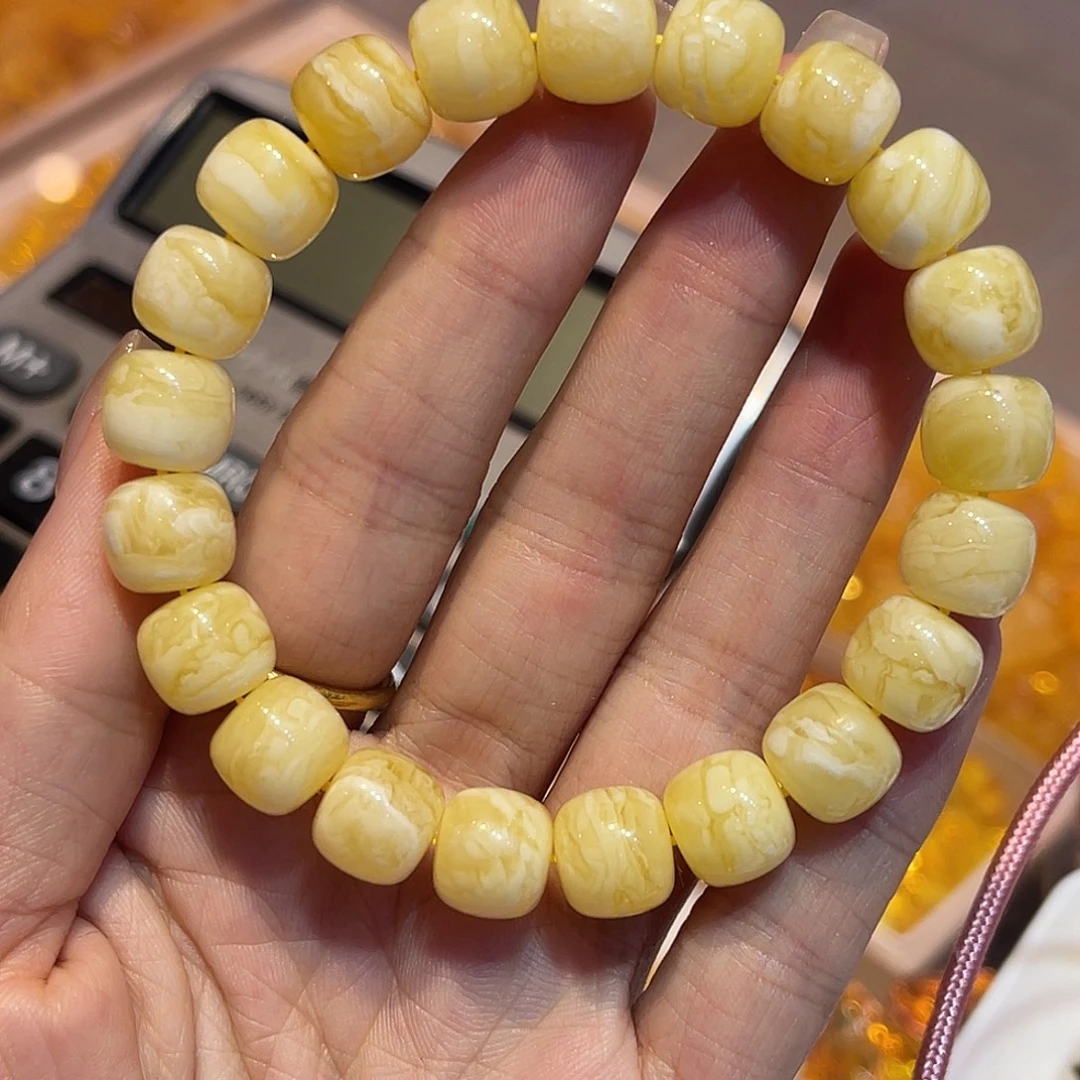 琥珀未镶嵌手链蜜蜡手串11