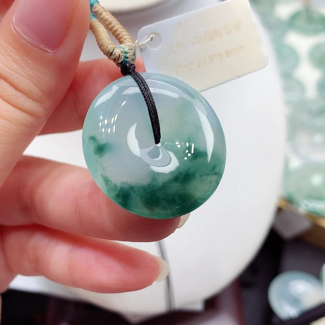 颈饰未镶嵌翡翠编号65，27.8/5.8