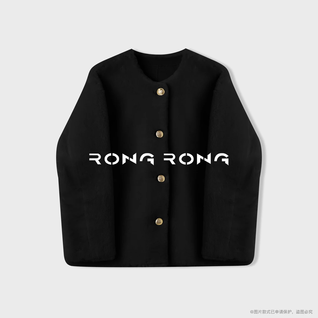 溶溶【山雾沁雪】RONGRONG 西班牙进口羊皮毛一体小香皮草外套ZY652