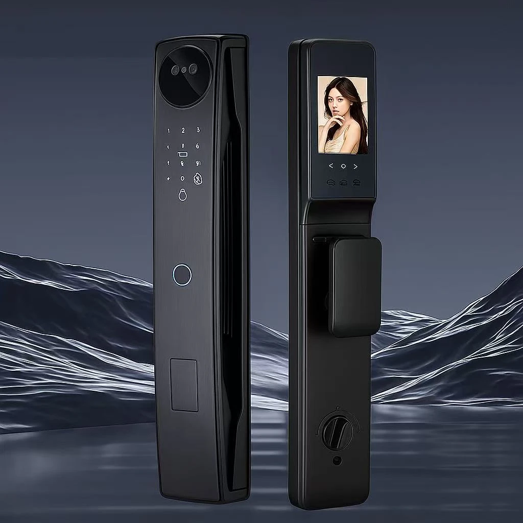 赛三簧全自动人脸识别指纹锁家用防盗门电子锁密码锁可视智能开锁