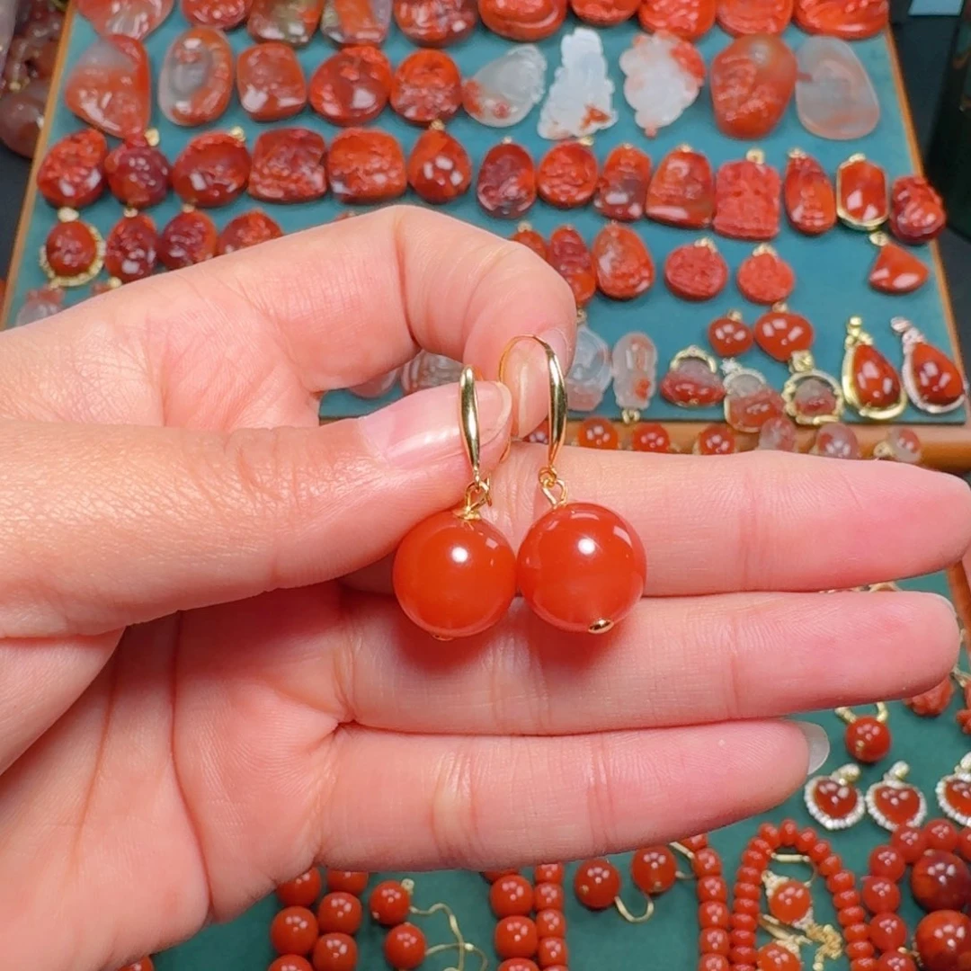 南红玛瑙南红12+银S925镶嵌