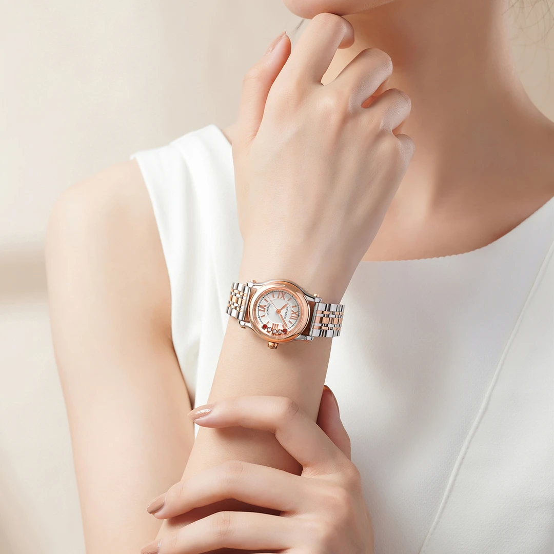 快乐钻系列 女士全自动机械腕表钢表带气质时尚款（富婆）