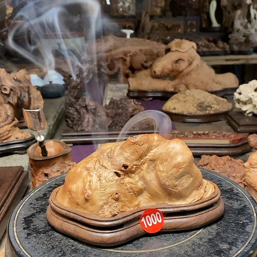 【闪购商品】1000号荔枝木香炉工艺