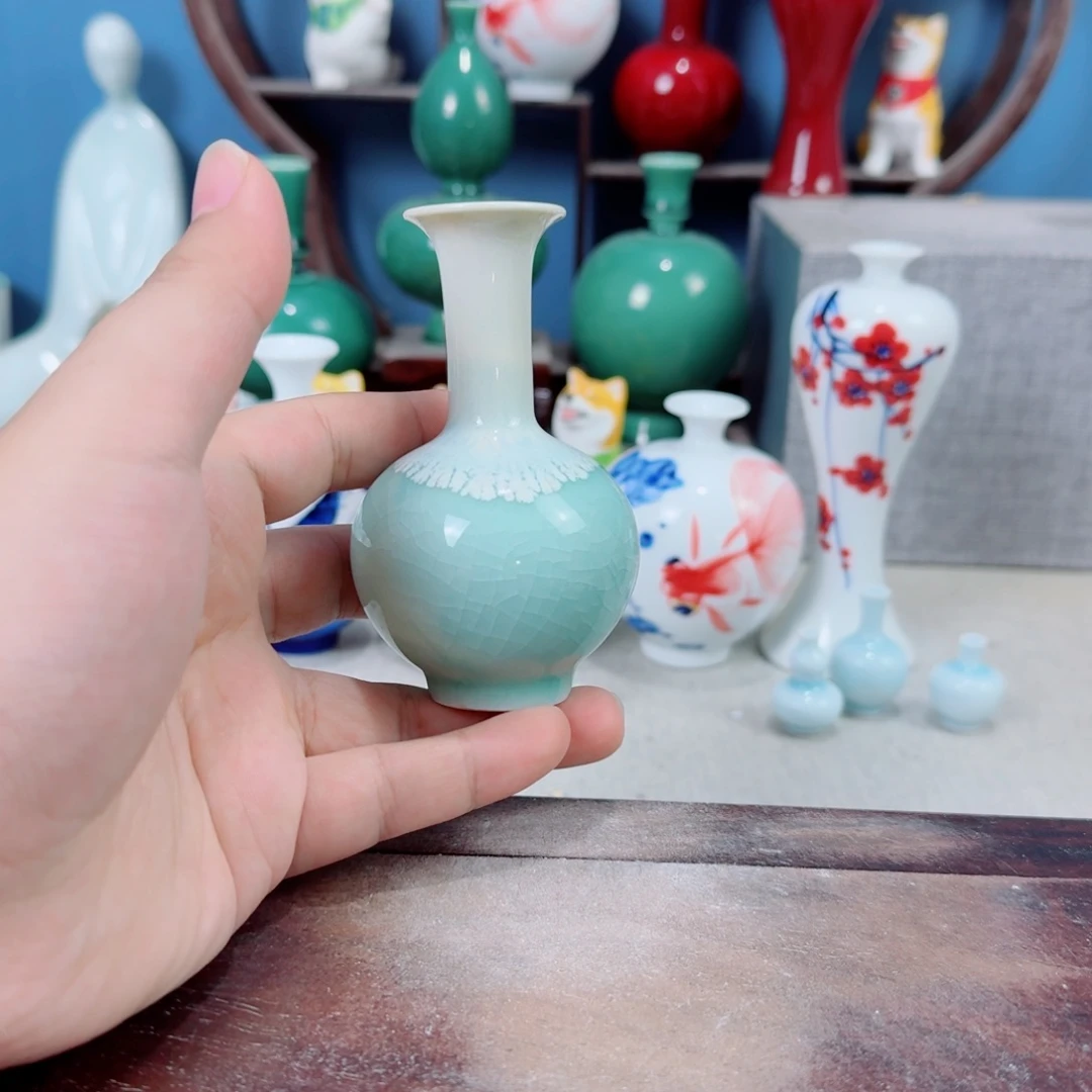 陶瓷手工小花器摆件