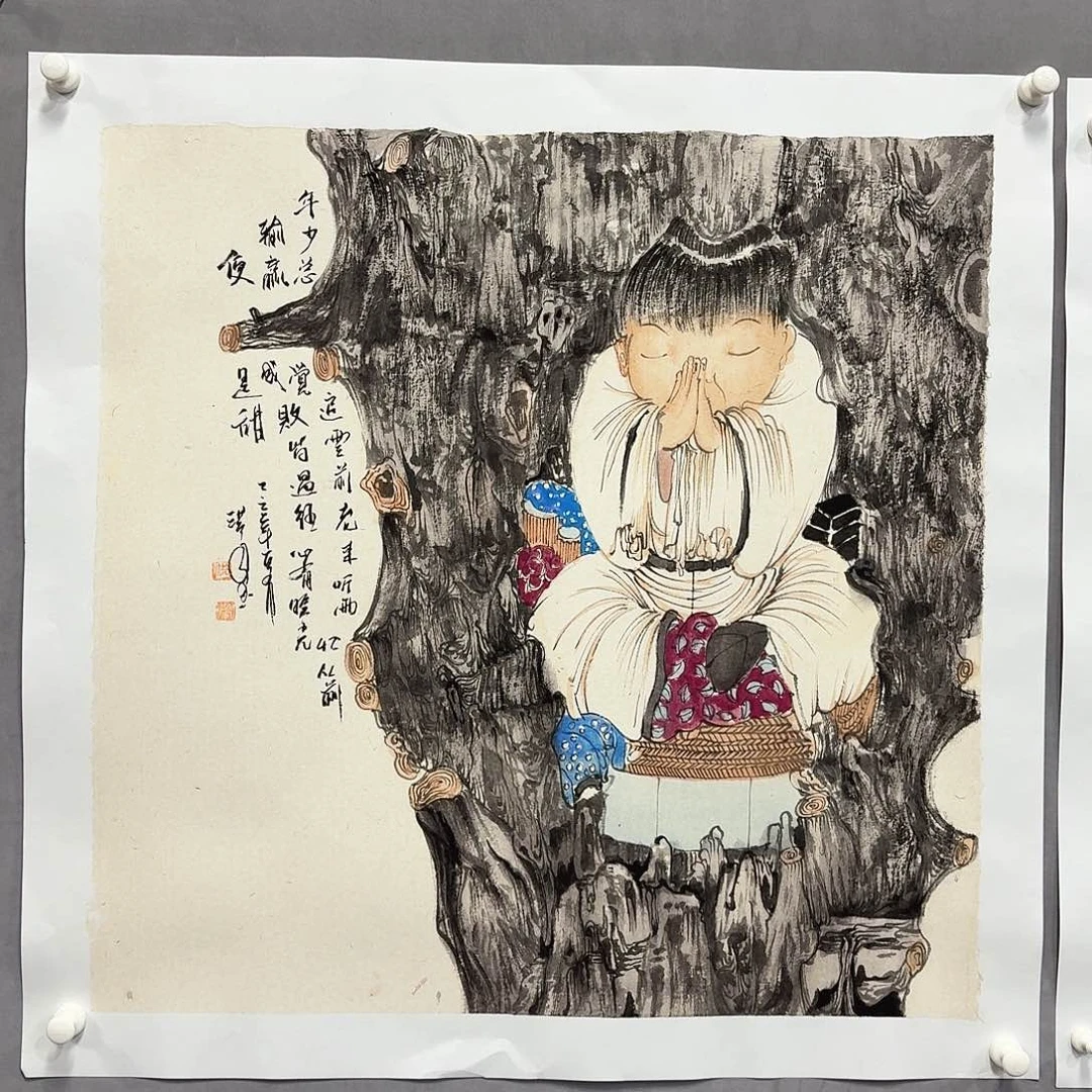 国画亲笔手绘放心去藏