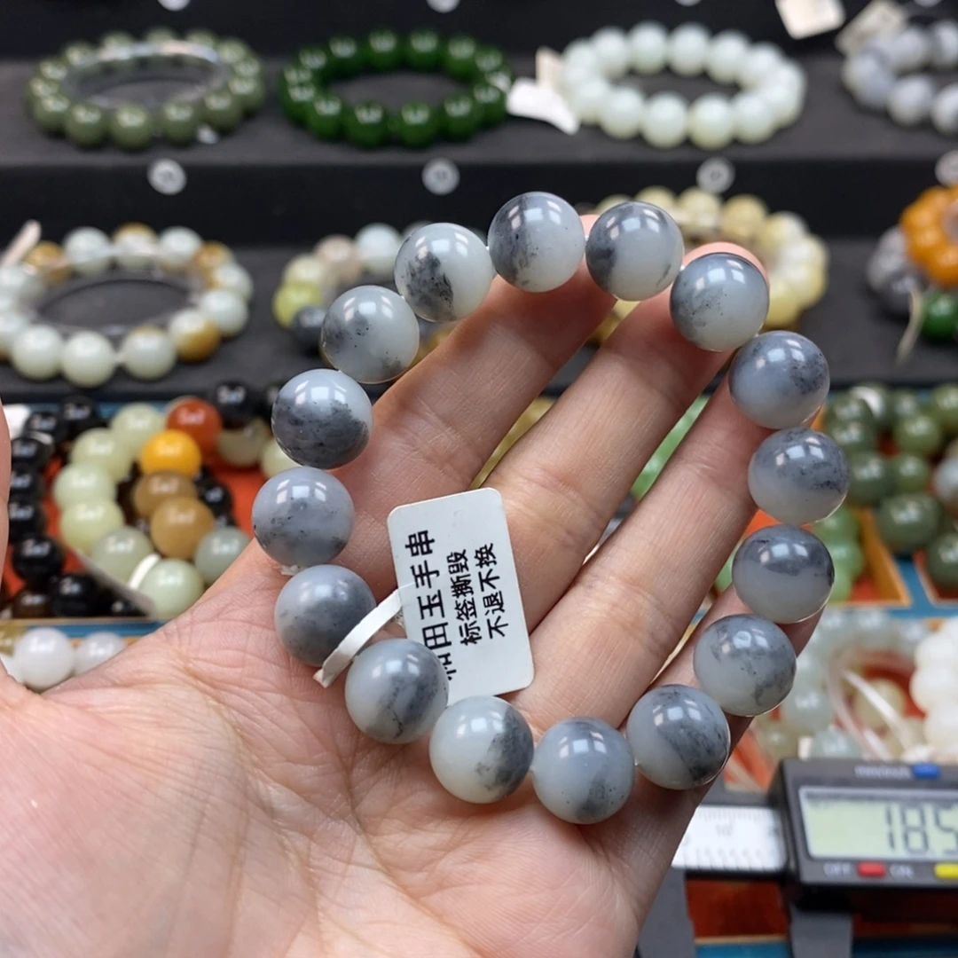 和田玉未镶嵌手链L卡12