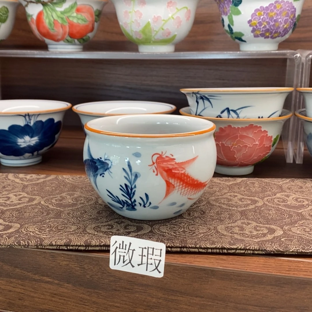 釉下彩老陶泥手工绘制