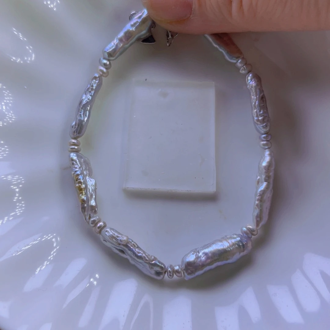 淡水珍珠手绳合金