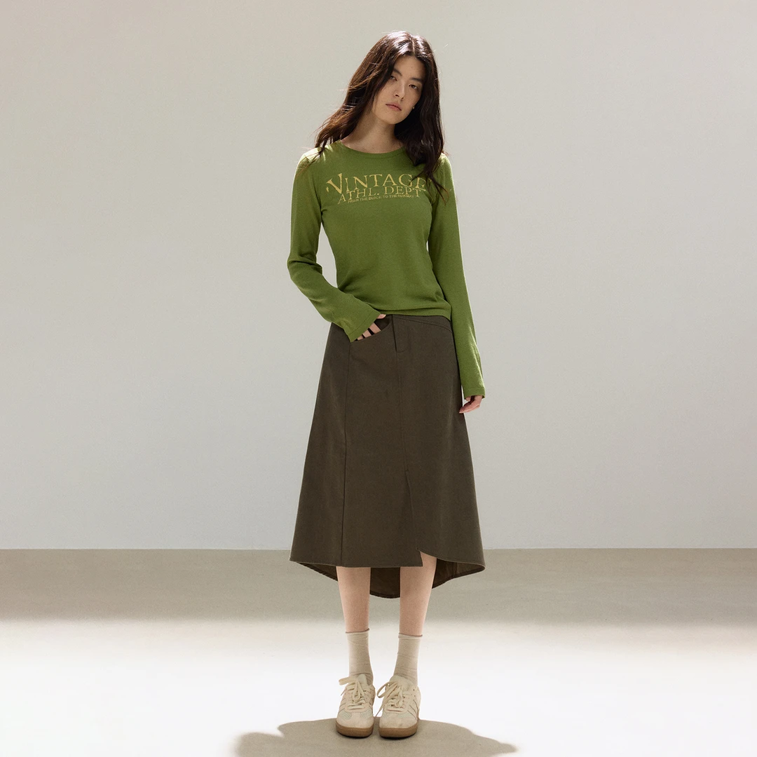 SPLAN-S+ 简约休闲通勤不规则长裙25684