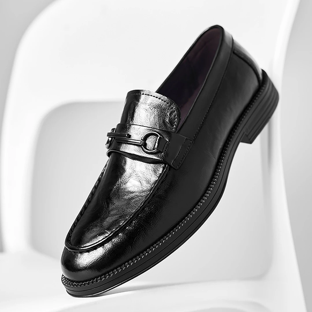 380号商务正装通勤职场办公皮鞋男一脚蹬舒适套脚男商务鞋