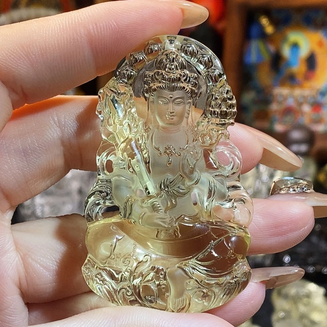 茳***凊水晶颈饰未镶嵌吊坠