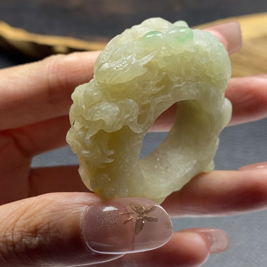 观***福定制翡翠未镶嵌戒圈