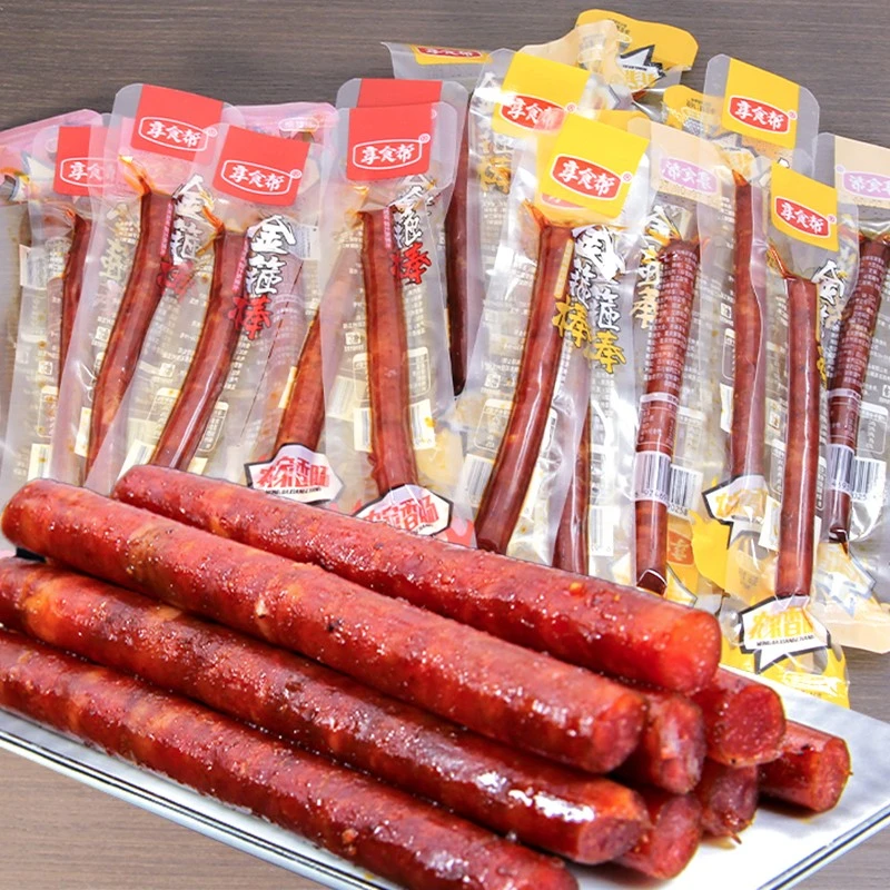 享食帮16g/根金箍棒农家香肠爆辣香辣味开袋即食网红休闲小吃零食