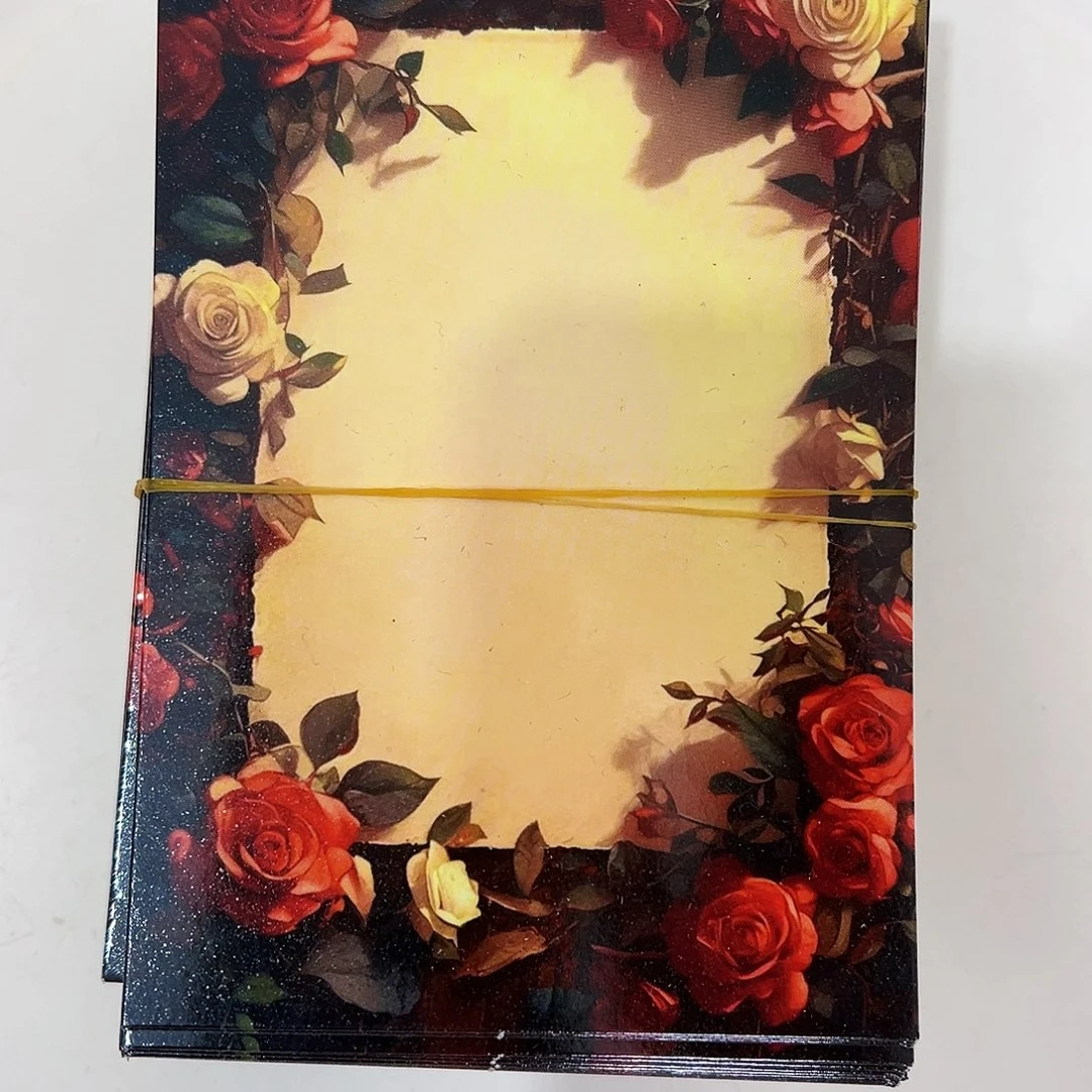 9.5×14 复古玫瑰花10张