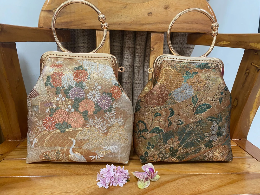 西阵织手工口金包 斜挎包 手提包（手工制作，默认微瑕疵，不退不换）