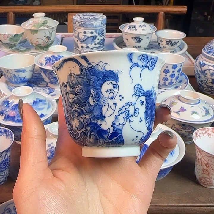 名窑口 大圣主人杯放漏放漏