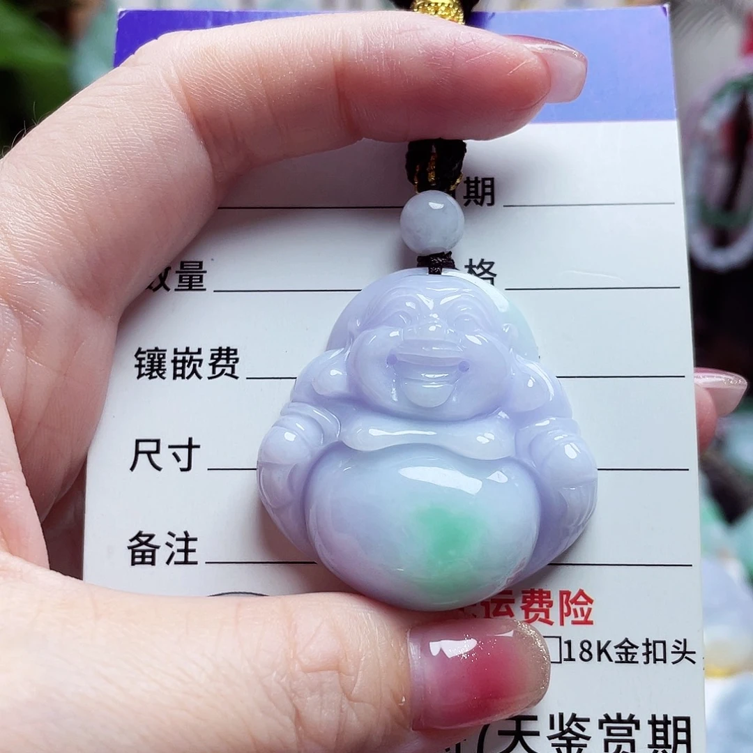 翡翠未镶嵌颈饰佛公21
