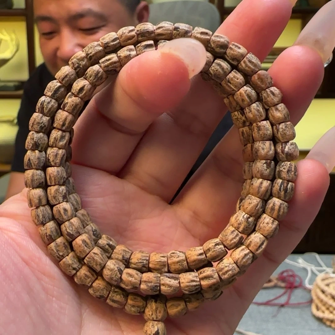 柏香籽/百香籽手串黑牙方块5➕