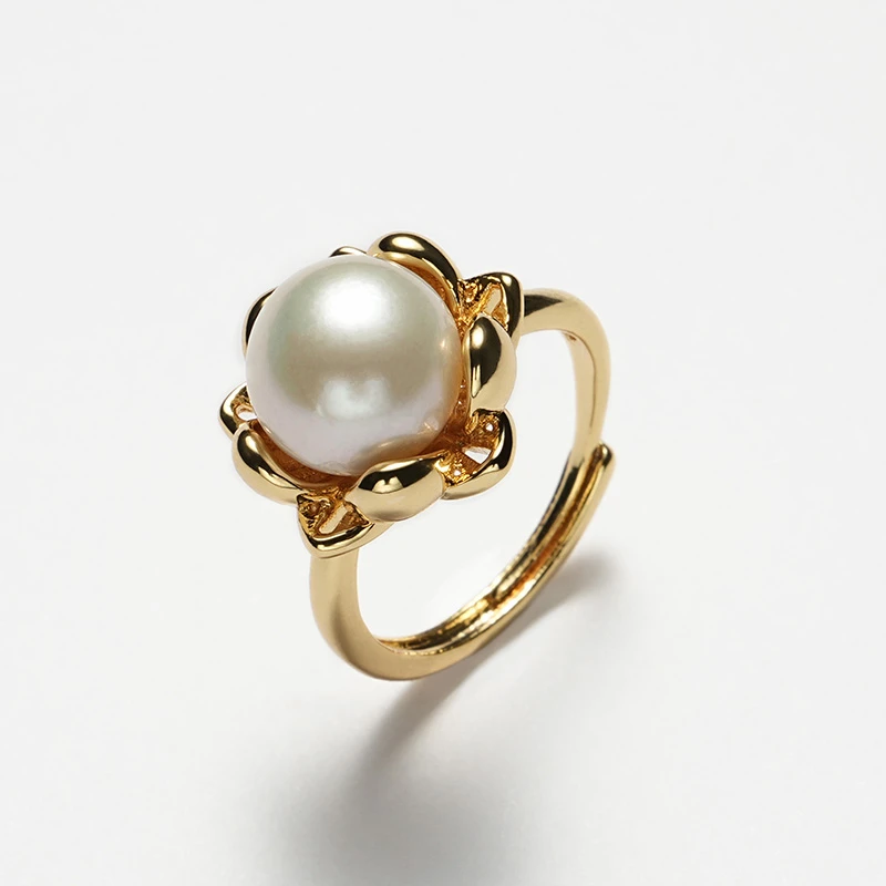 【短发七七】淡水有核10-11mm珍珠戒指