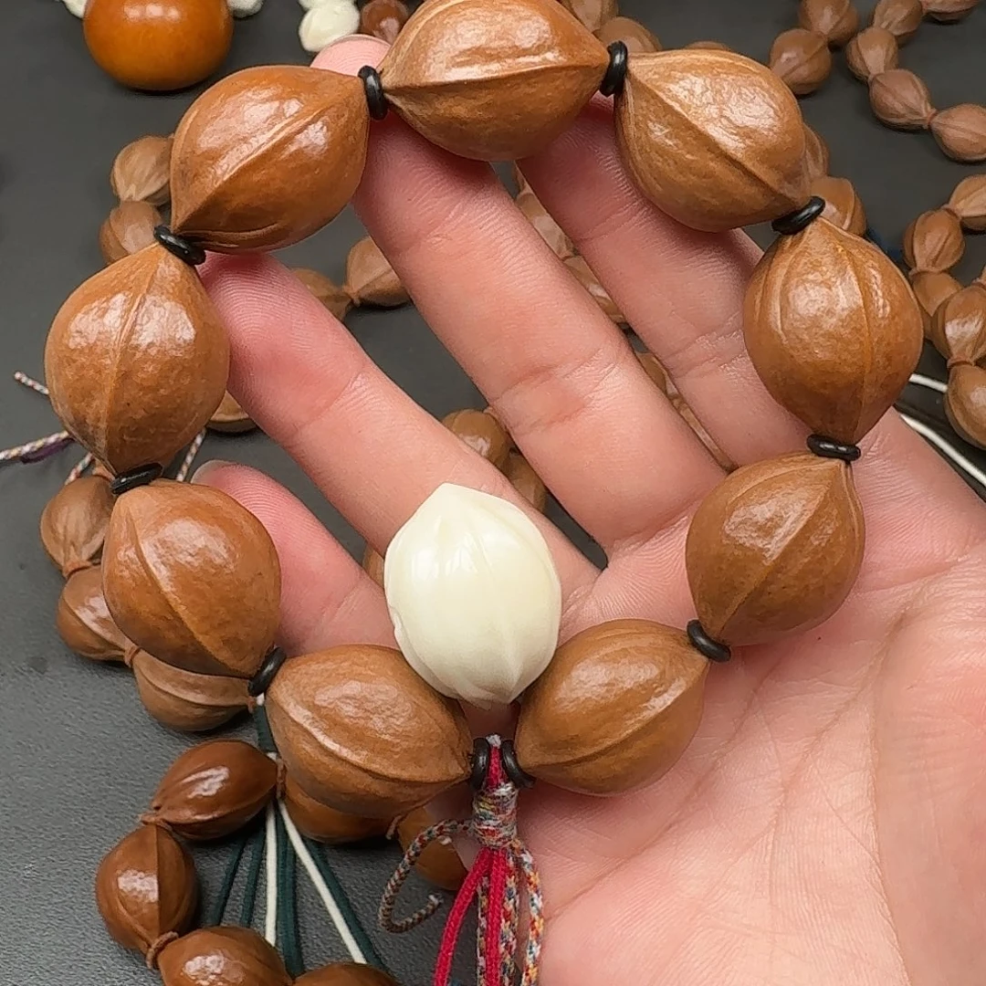 南***.橄榄核手串/手链21/29原生态精品梅林铁核加三通