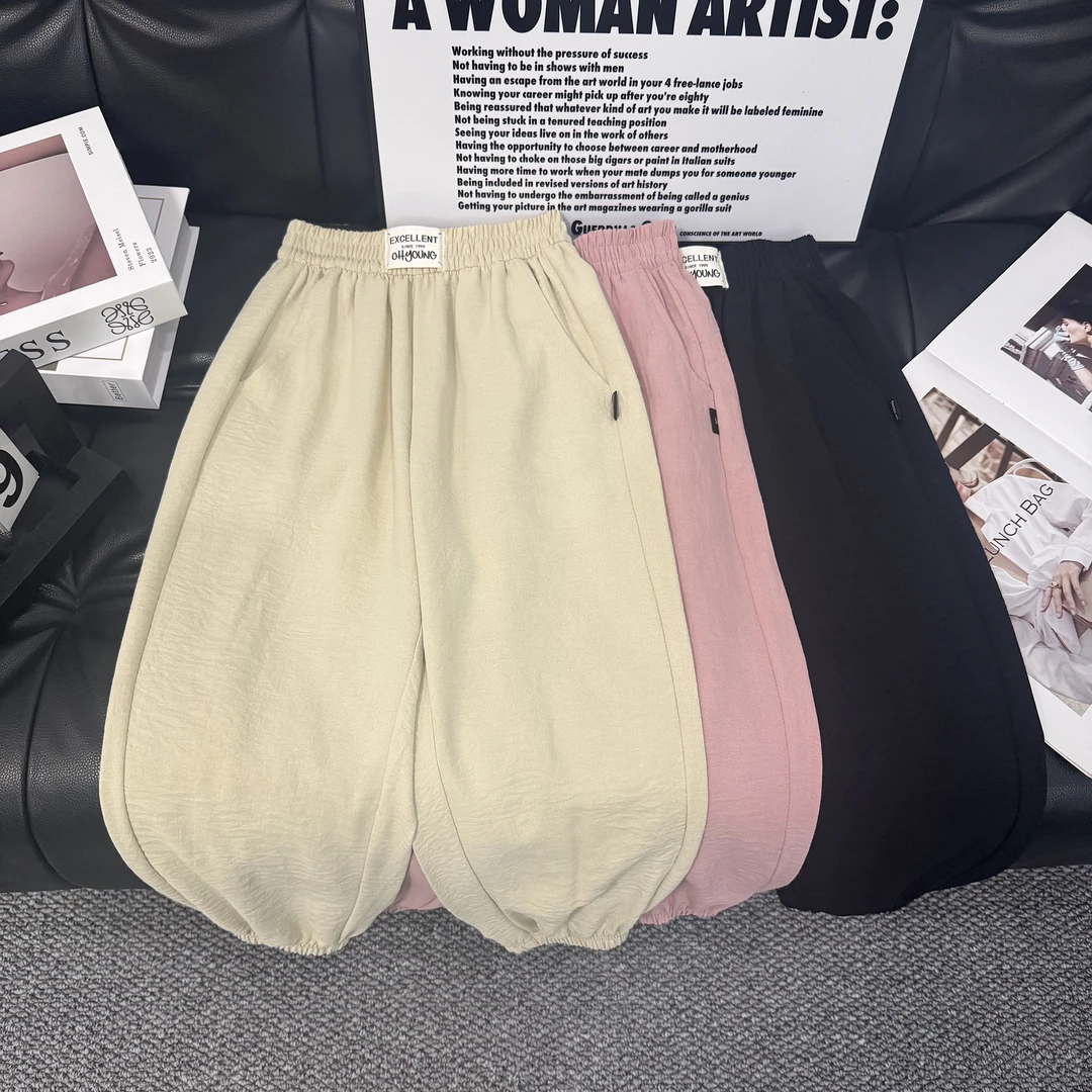 男女童冰丝防晒裤中大童防蚊休闲裤夏季薄款速干透气长裤