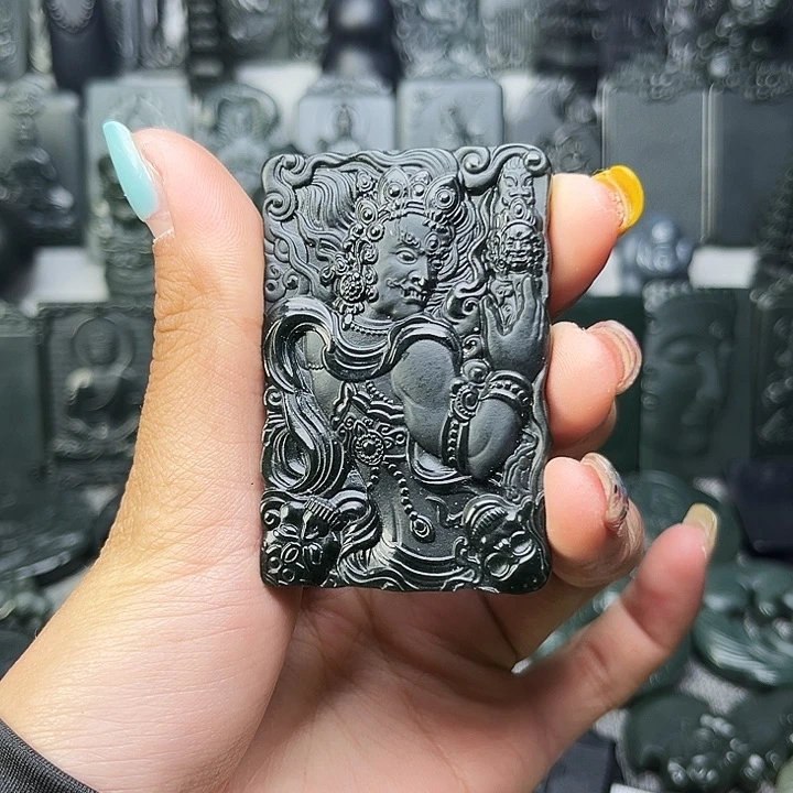 和田玉（青玉）颈饰未镶嵌莲*