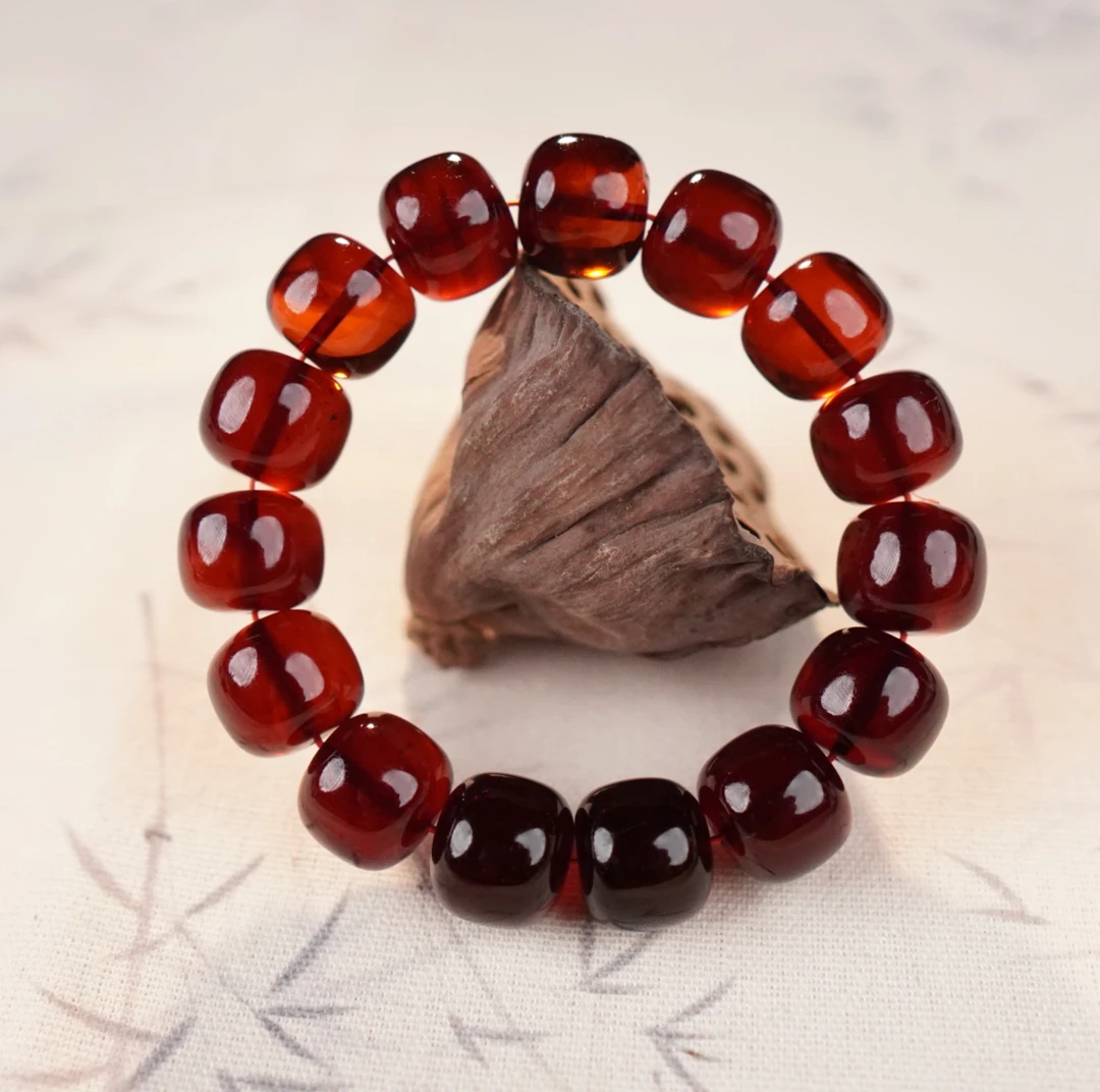 【亿景珠宝】15+老型缅甸血珀手串手链单圈精美时尚轻奢素圈经典ML