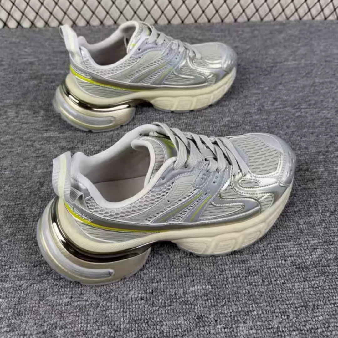 6709/159-9  复古做旧真皮老爹鞋女厚底增高休闲运动鞋爆款阿甘鞋