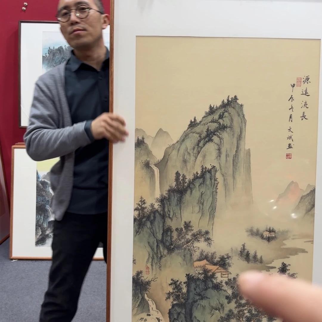 国画带框绘画160/80尺寸