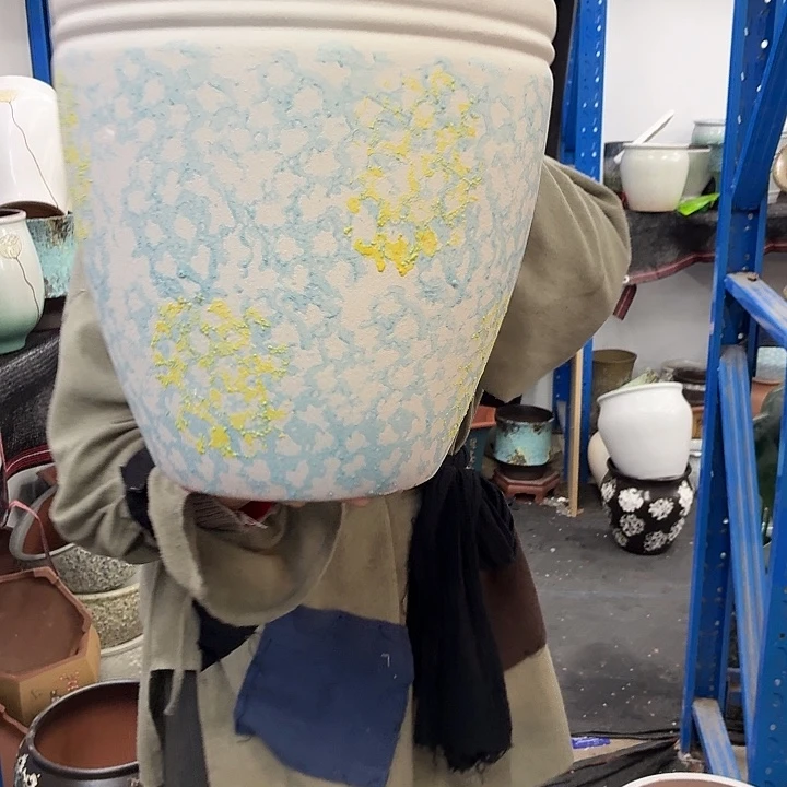 30×30 -粗陶花盆有孔-买买买