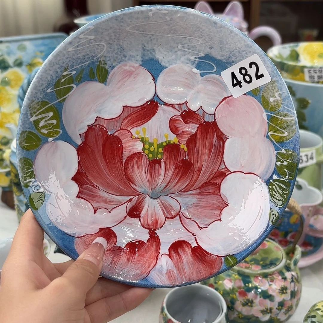 景德镇手绘高温釉下彩陶瓷茶具