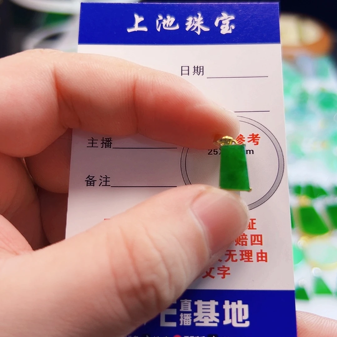 颈饰18K金镶嵌翡翠翡翠