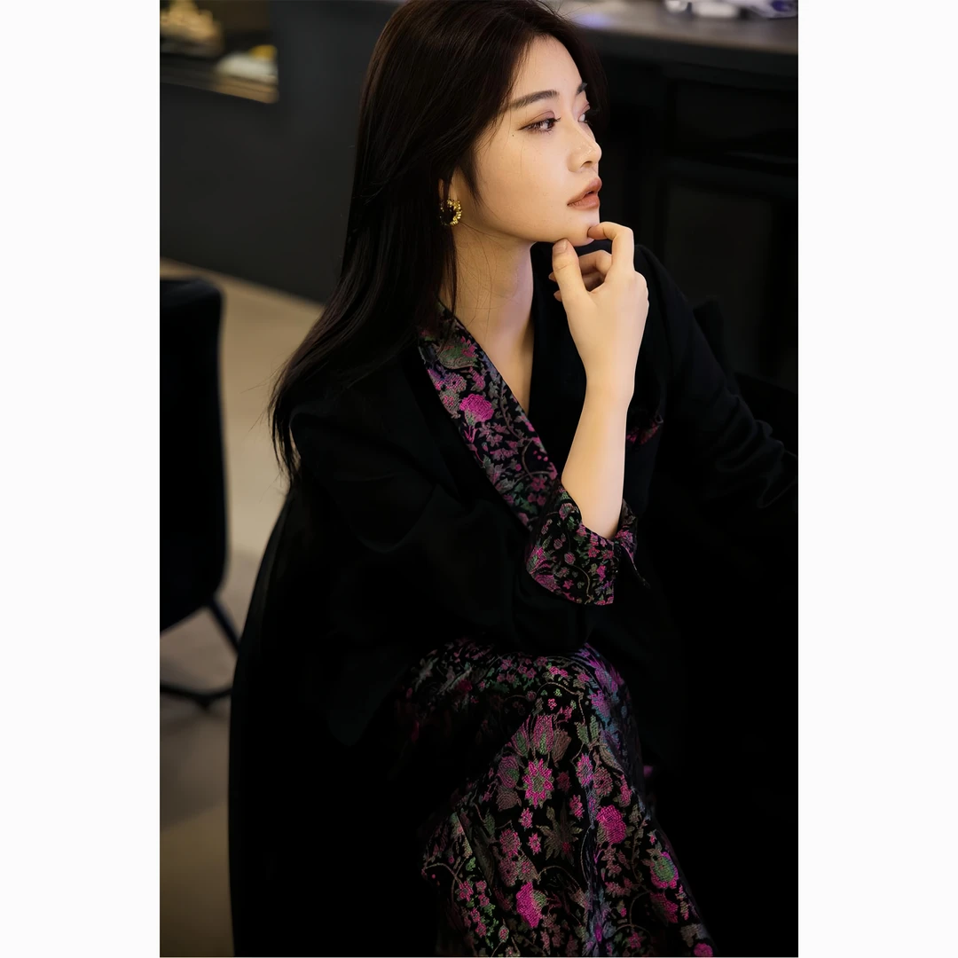 ZEROYK高端国风时尚套装女高级感重工刺绣修身西服长裤气质两件套