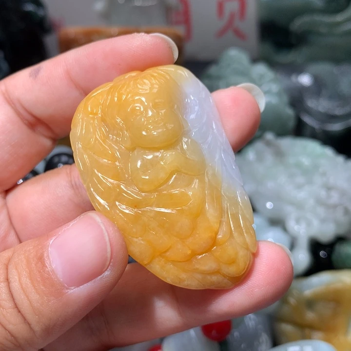 翡翠未镶嵌颈饰保真天然A货翡翠