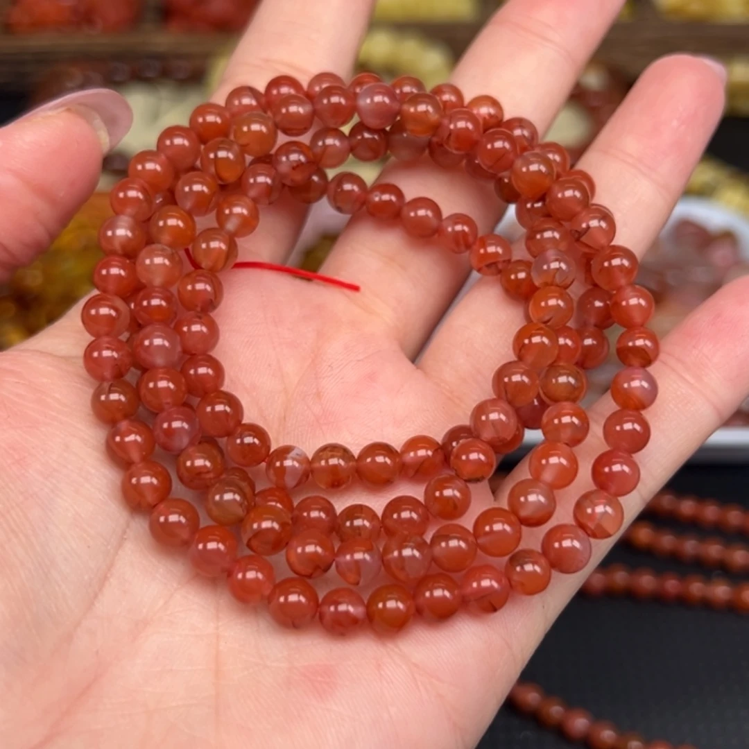 南红玛瑙未镶嵌手链