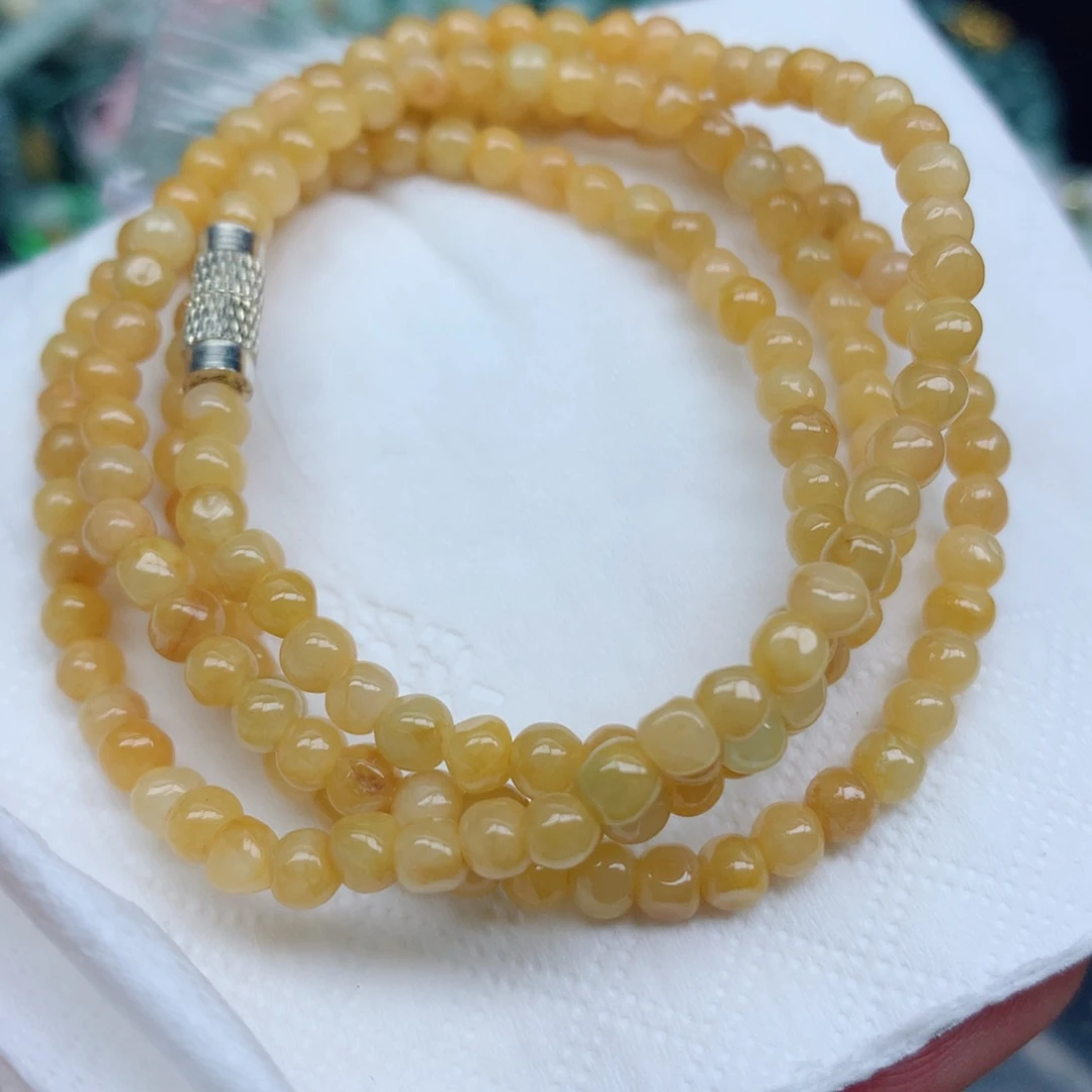 翡翠未镶嵌项链珠珠