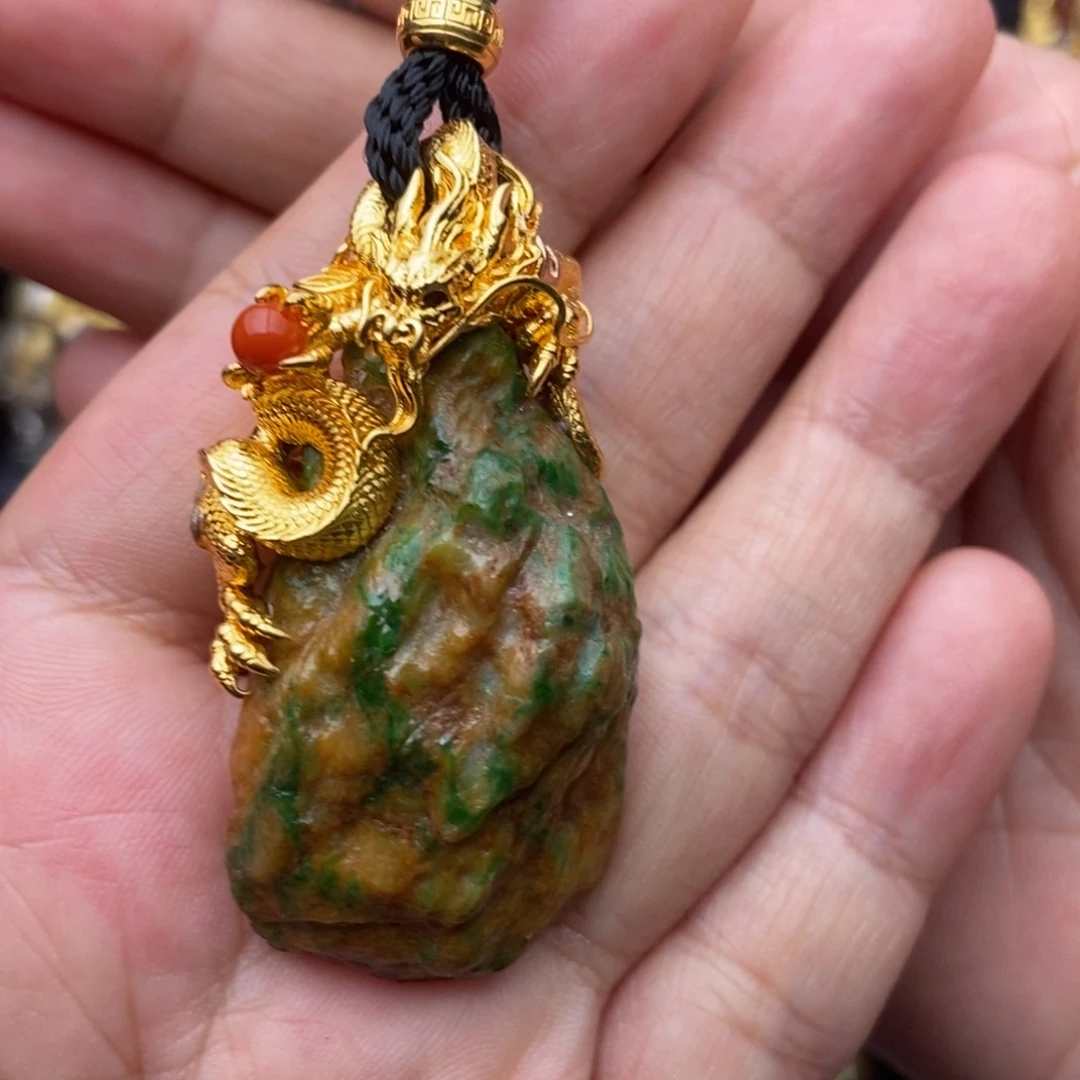 翡翠银S925镶嵌颈饰S925银翡翠饰品