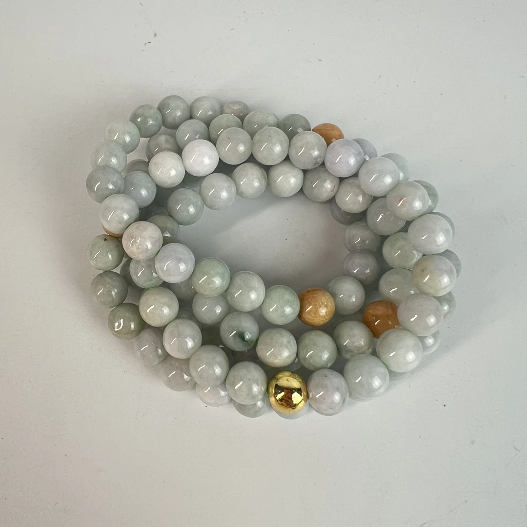 TM 1007193 近现代 翡翠雕珠链